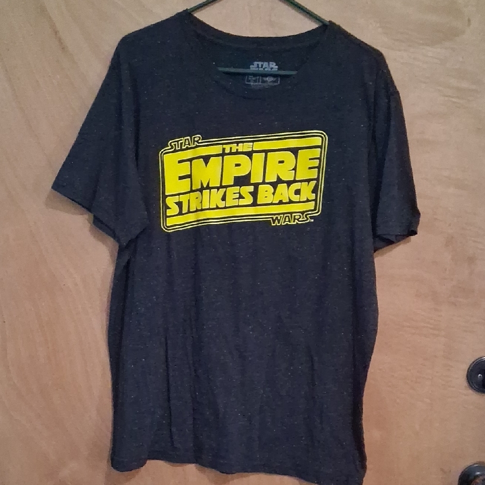 Star Wars Dark Gray Tee with Yellow Empire Strikes Back Logo